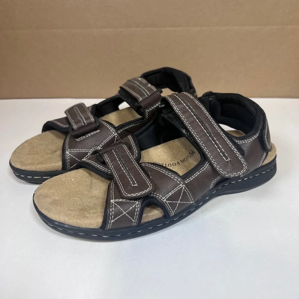 Dockers Mens 7M Brown Memory‎ Foam Fisherman Sandals
